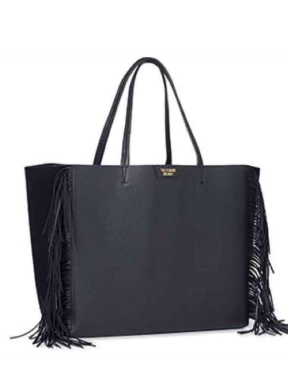 Victoria’s Secret NWT (flawed) Black Fringe Tote Bag - Women's Shoulder Shopper